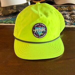 Malin Neon Green Cap- waterproof boating hat barely worn.